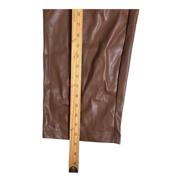 Marc New York Andrew Marc Womens Cognac Faux Leather Cropped Pants 2 - Picture 7 of 16